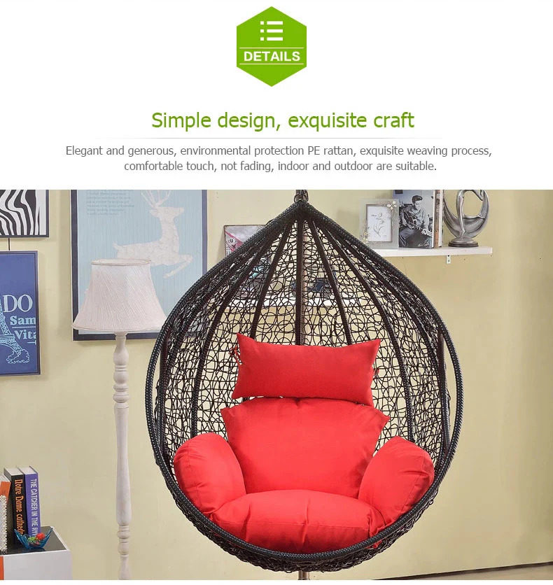 Orlanda Single Seater Hanging Swing With Stand For Balcony , Garden Swing (Black) - Image 4