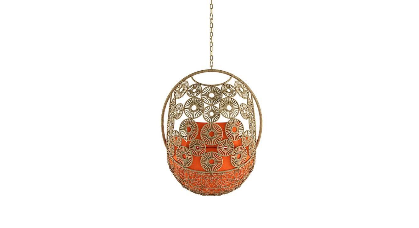 Luoni Single Seater Hanging Swing Without Stand For Balcony , Garden Swing (Honey) - Image 4
