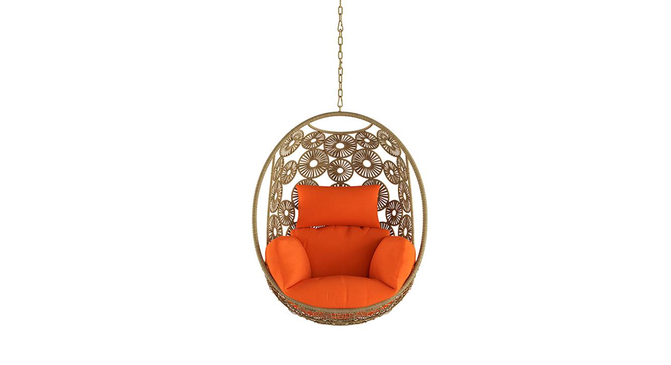 Luoni Single Seater Hanging Swing Without Stand For Balcony , Garden Swing (Honey) - Image 6