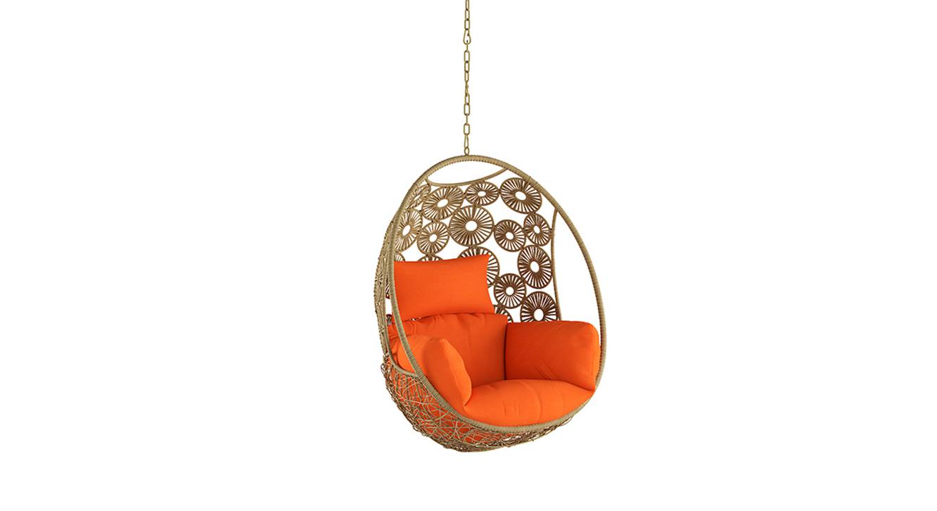 Luoni Single Seater Hanging Swing Without Stand For Balcony , Garden Swing (Honey) - Image 7