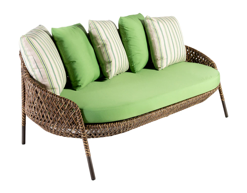 Gustavo Outdoor Sofa Set 2 Seater , 2 Single seater , 1 Side table and 1 Center Table (Brown) - Image 4