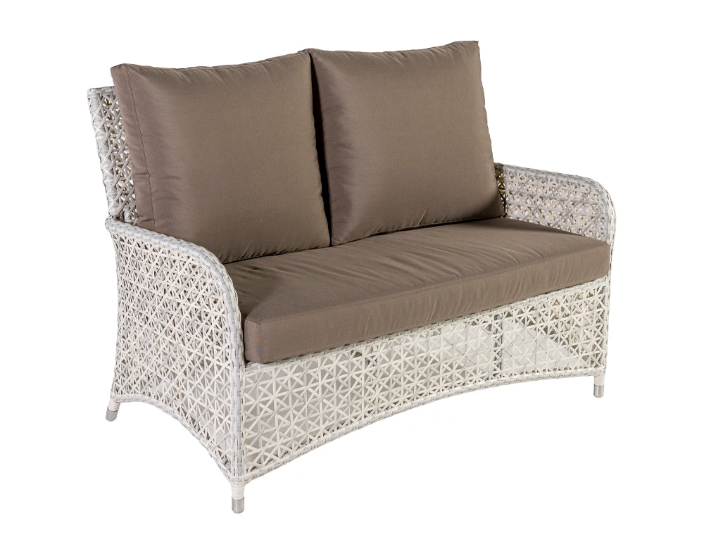 Alfonsi Outdoor Sofa Set 2 Seater, 2 Single seater and 1 Center Table (Beige + Brown) - Image 3