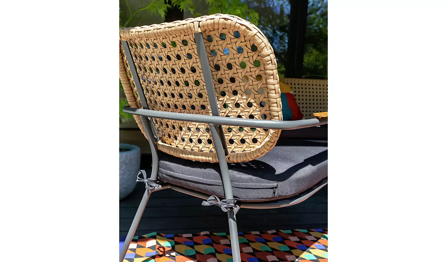 Meta Outdoor Garden Balcony Sofa Set 2 Seater , 2 Single seater , 1 side table and 1 Center Table Set (Honey + Grey) - Image 9