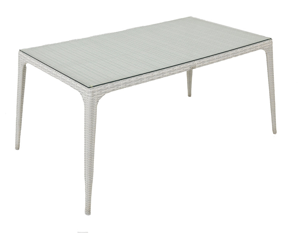 Colombina Outdoor Patio Dining Set 6 Chairs and 1 Table (Pearl white) - Image 3