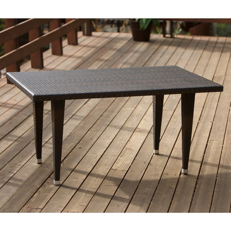 Michele Outdoor Patio Dining Set 6 Chairs and 1 Table (Brown) - Image 5
