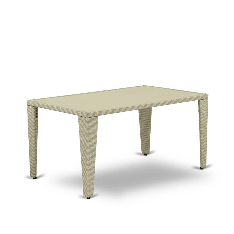 Alessandro Outdoor Patio Dining Set 4 Chairs and 1 Table (Cream) - Image 7