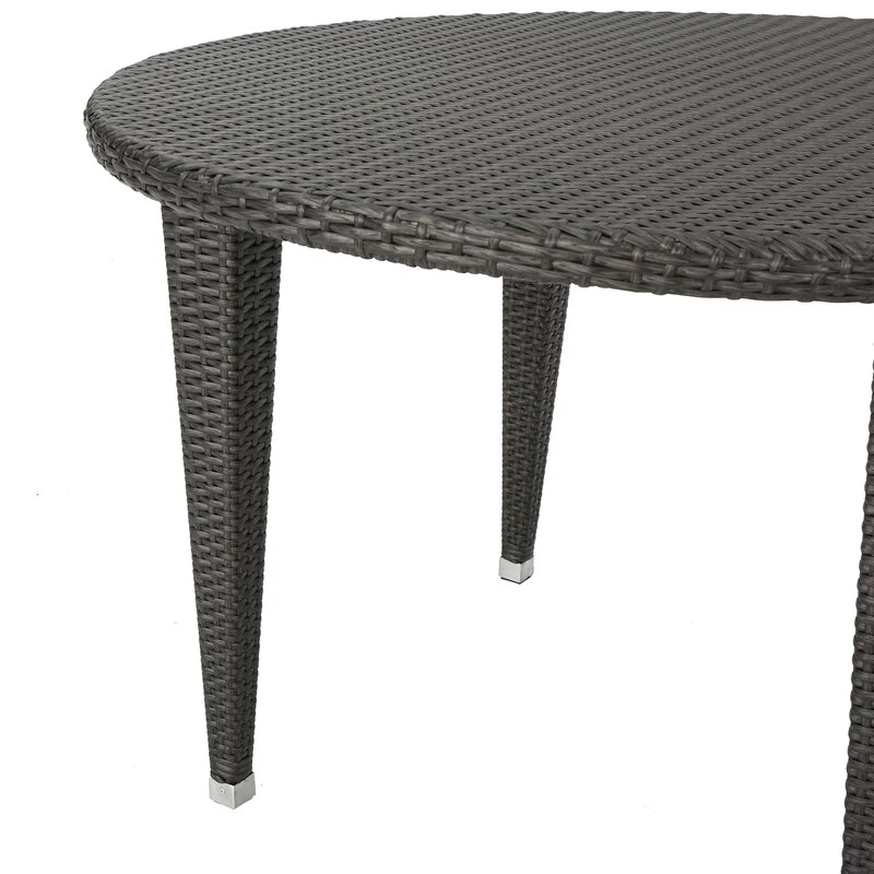Gelli Outdoor Garden Patio Dining Set 4 Chairs and 1 Table (Gray) - Image 8