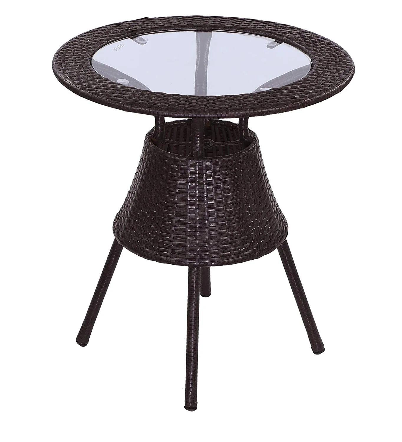 Gem Outdoor Patio Seating Set 2 Chairs and 1 Table Set (Brown) - Image 7