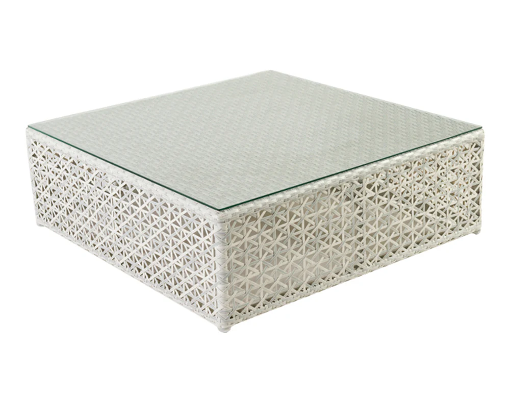 Ludovica Outdoor Patio Sofa Set 6 Seater , 1 Footstool , 1 Side table and 1 Center Table (White) - Image 5