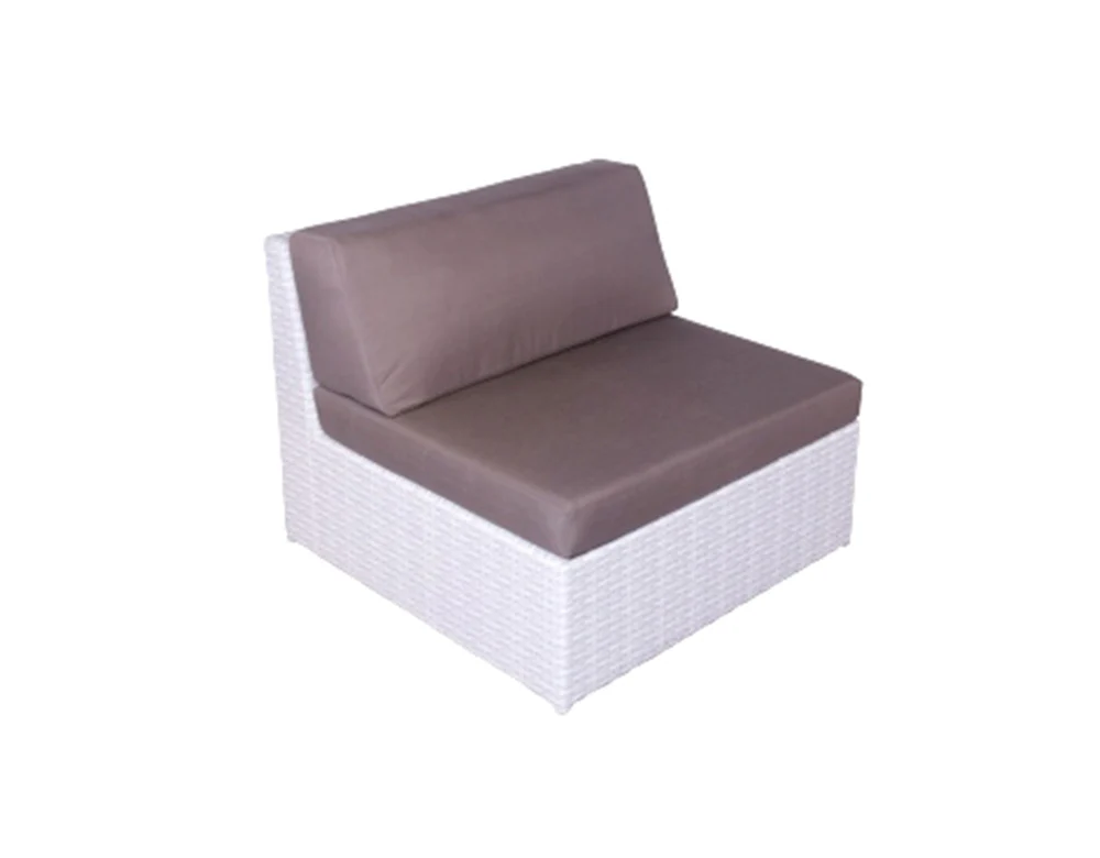 Ferri Outdoor Patio Sofa Set 6 Seater , 1 Footstool , 1 Side table and 1 Center Table (White) - Image 4
