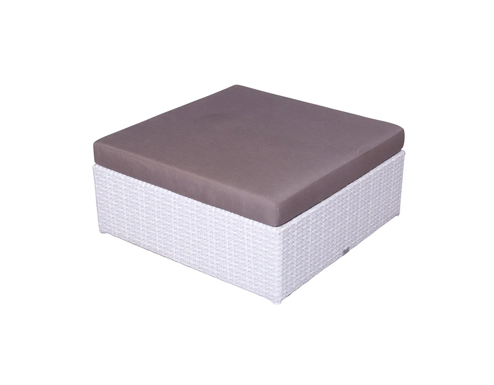 Ferri Outdoor Patio Sofa Set 6 Seater , 1 Footstool , 1 Side table and 1 Center Table (White) - Image 5