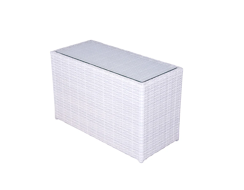 Ferri Outdoor Patio Sofa Set 6 Seater , 1 Footstool , 1 Side table and 1 Center Table (White) - Image 7