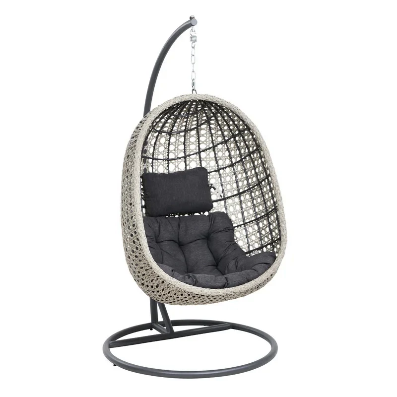 Rodolfo Single Seater Hanging Swing With Stand For Balcony , Garden Swing (Grey) - Image 4