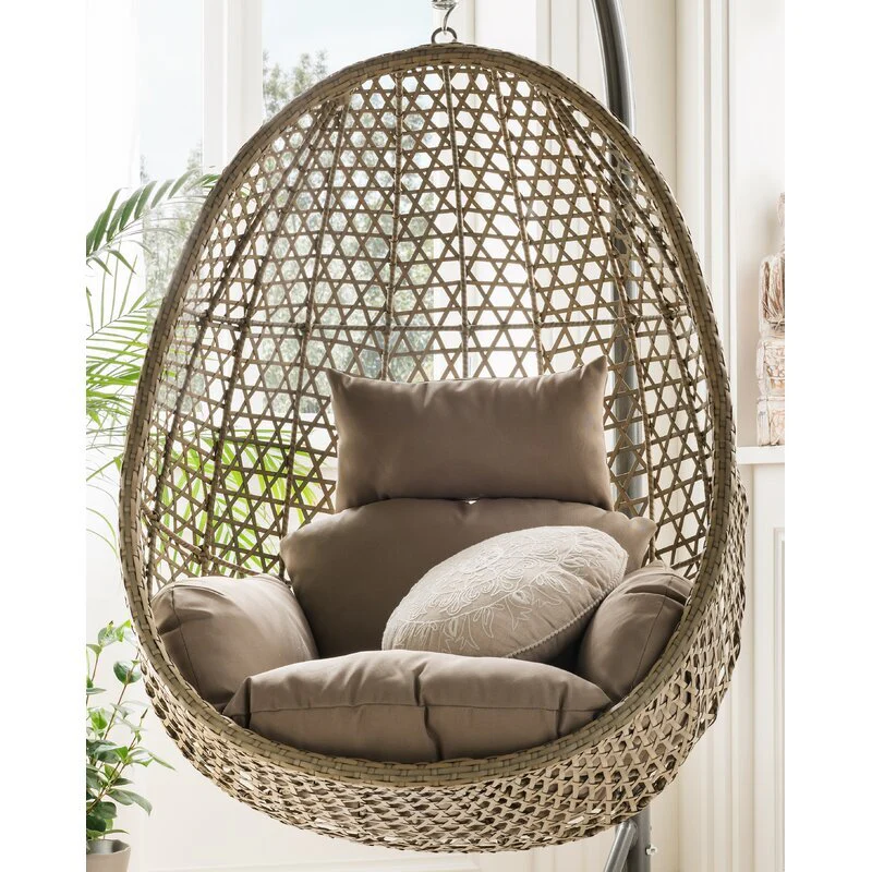 Eula Single Seater Hanging Swing With Stand For Balcony , Garden Swing (Gold) - Image 4