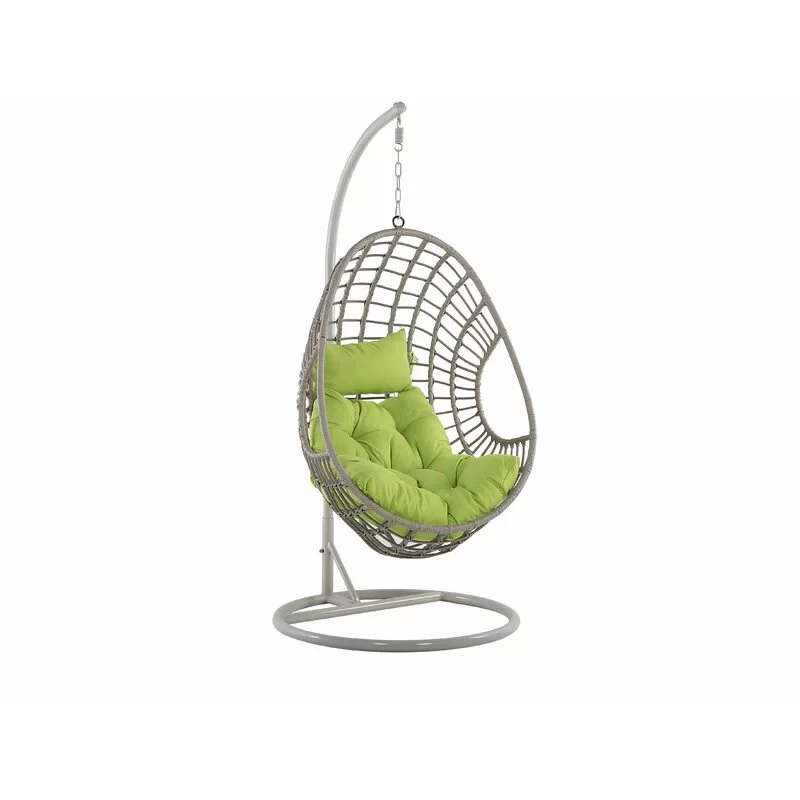 Altera Single Seater Hanging Swing With Stand For Balcony , Garden Swing (Silver) - Image 2