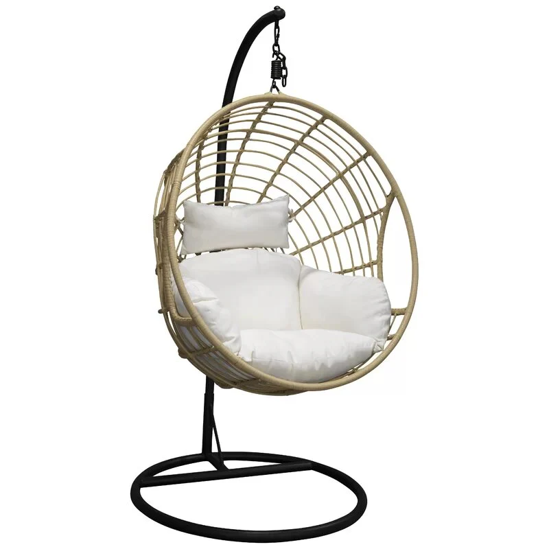Montalti Single Seater Hanging Swing With Stand For Balcony , Garden Swing (Gold) - Image 6