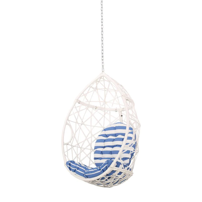 Samuele Single Seater Hanging Swing Without Stand For Balcony , Garden Swing (White) - Image 4