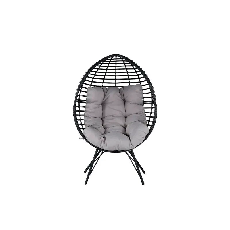 Rosiello Single Seater Swing Basket For Balcony & Garden (Black) - Image 3