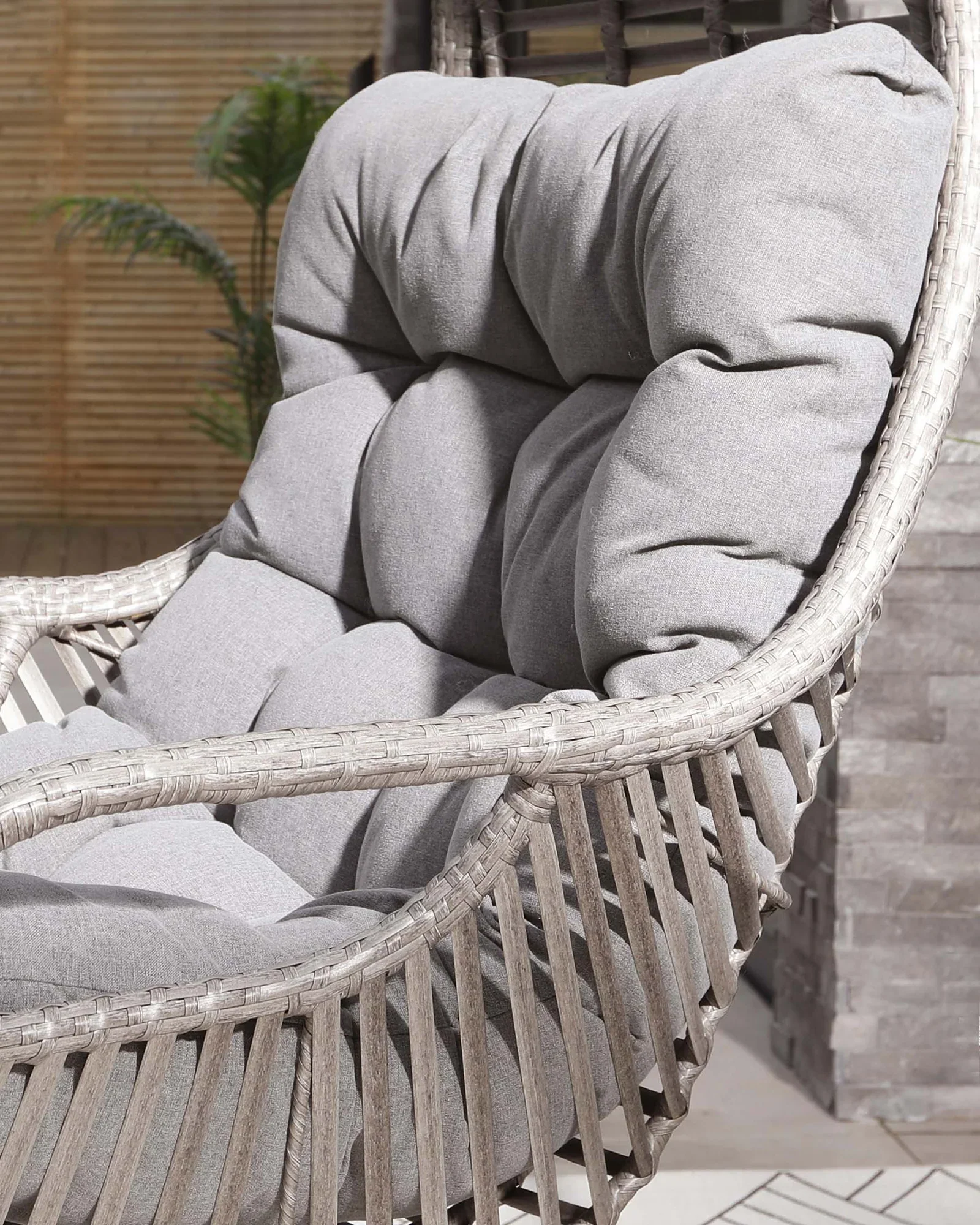 Edmondo Single Seater Hanging Swing With Stand For Balcony , Garden Swing (Grey) - Image 5