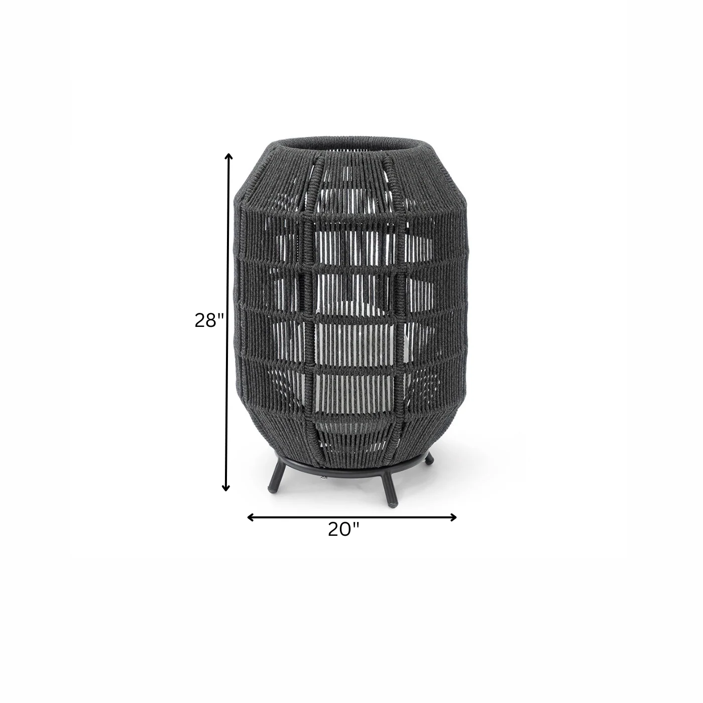 Emeric Outdoor Rope Floor Lamp - Image 4