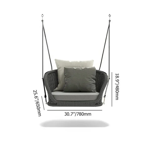 Eon Single Seater Hanging Swing Without Stand For Balcony , Garden Swing (Black) - Image 4