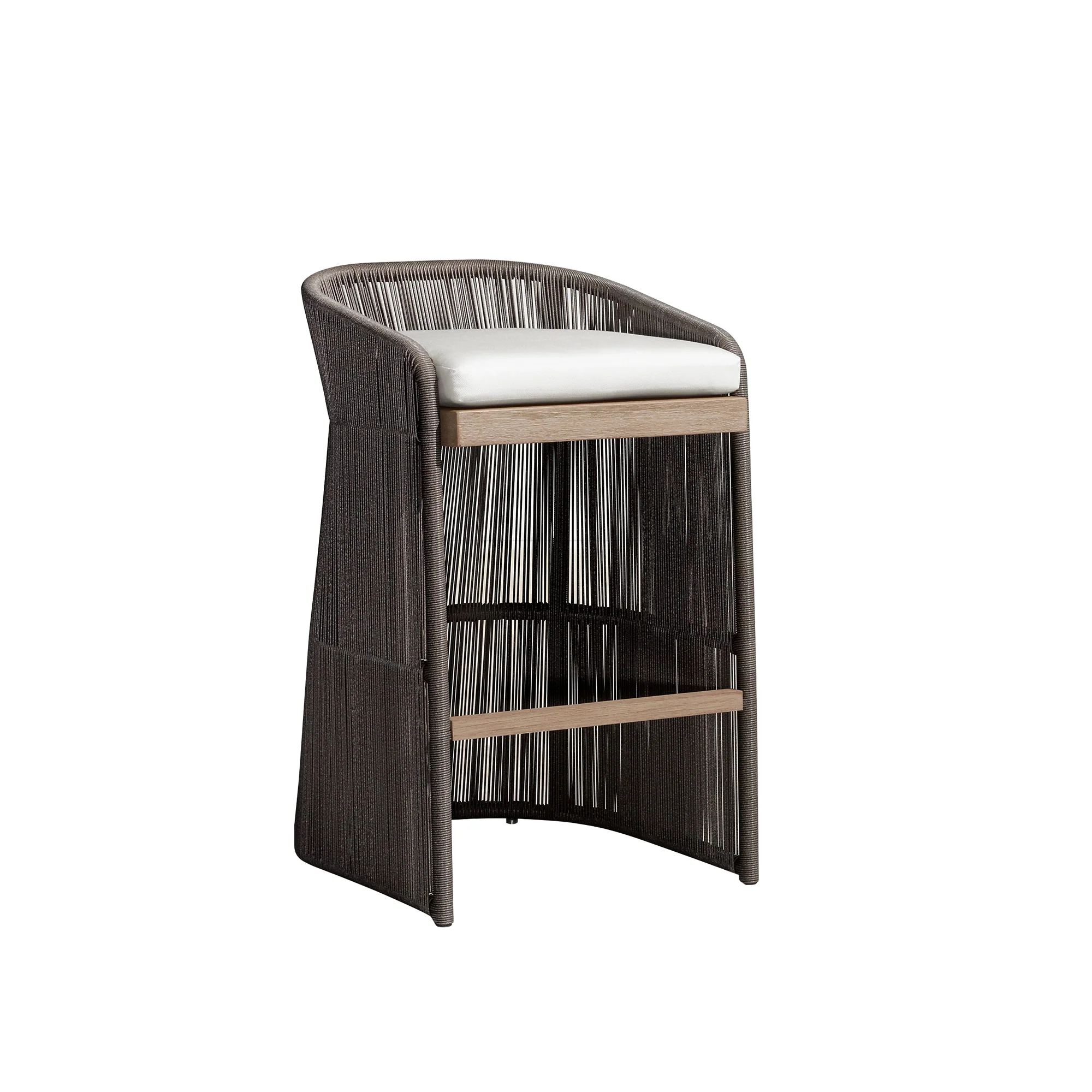 Erim Outdoor Patio Bar Chair 2 Chair For Balcony Braided & Rope - Image 4