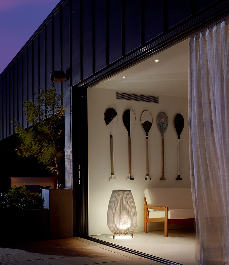 Fabel Outdoor Wicker Floor Lamp - Image 2