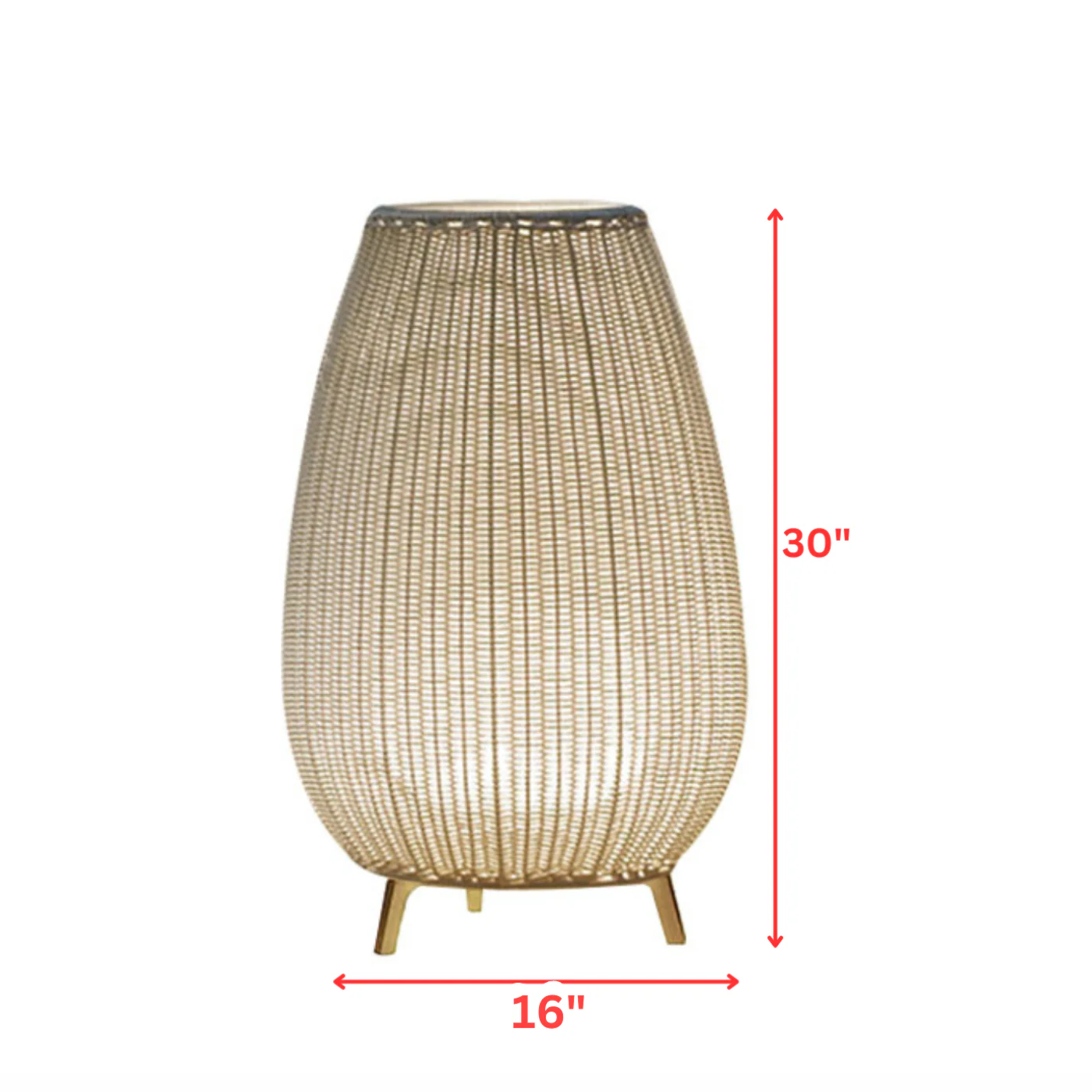 Fabel Outdoor Wicker Floor Lamp - Image 6