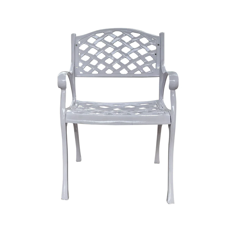 Ferri Cast Aluminium Garden Patio Single Seater Chair - Image 3