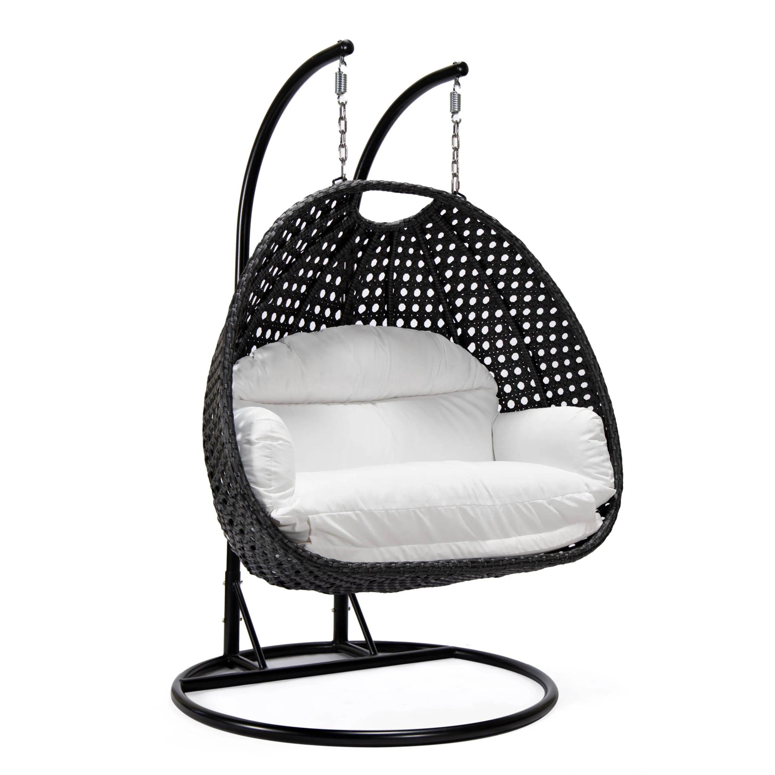 Fino Double Seater Hanging Swing With Stand For Balcony , Garden Swing (Dark Grey) - Image 131