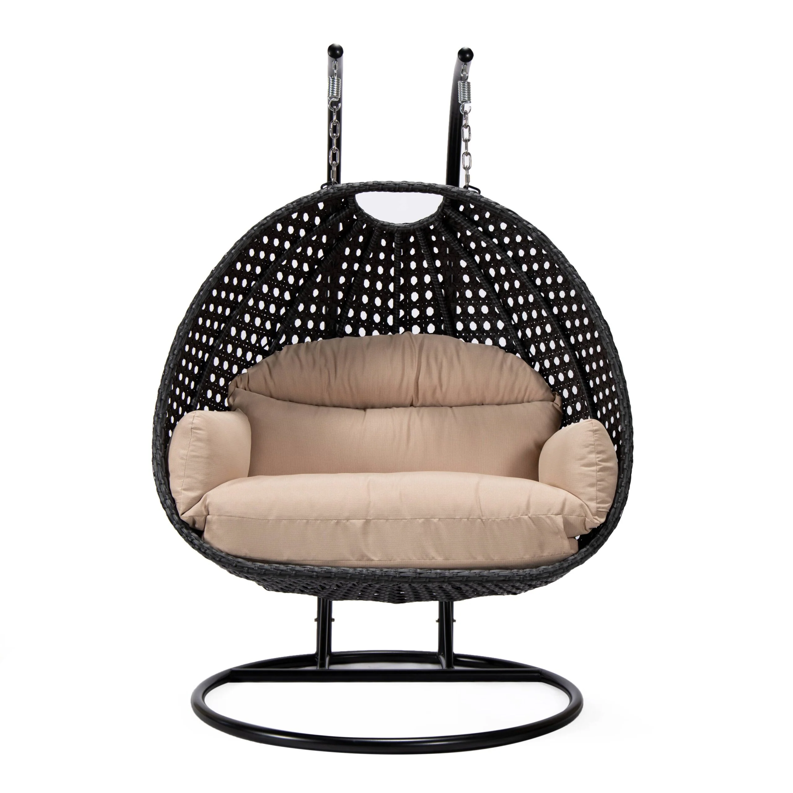 Fino Double Seater Hanging Swing With Stand For Balcony , Garden Swing (Dark Grey) - Image 4
