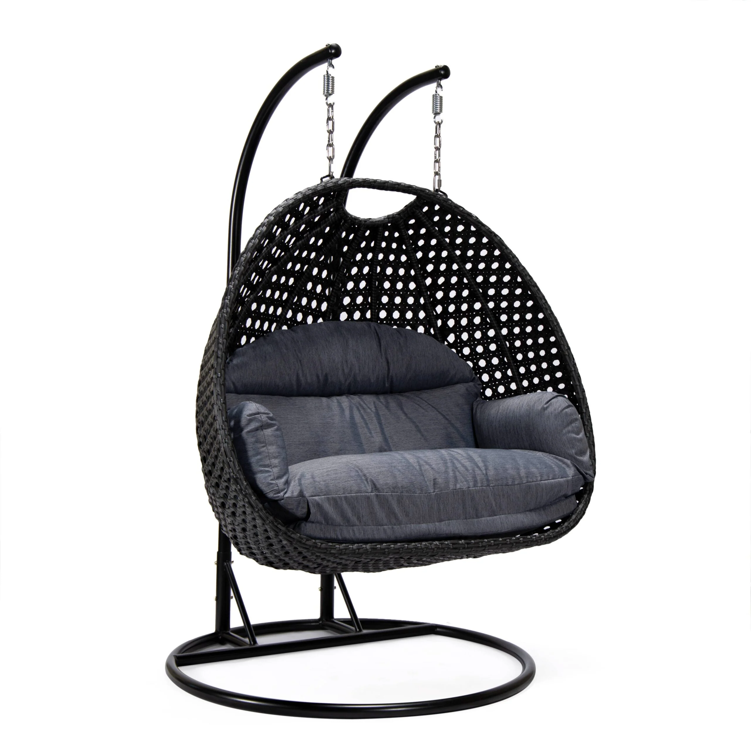 Fino Double Seater Hanging Swing With Stand For Balcony , Garden Swing (Dark Grey) - Image 42