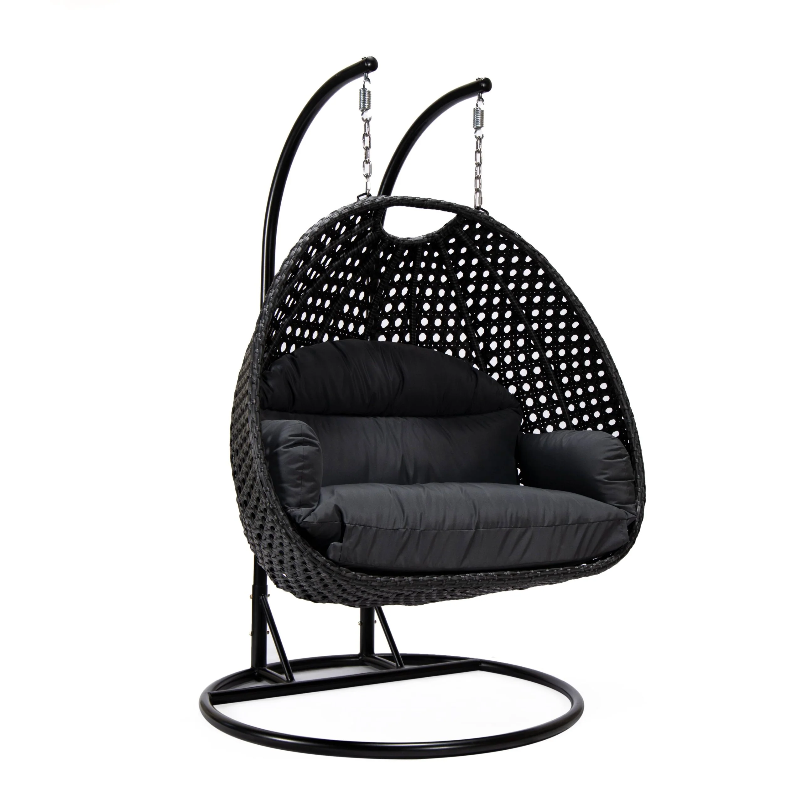 Fino Double Seater Hanging Swing With Stand For Balcony , Garden Swing (Dark Grey) - Image 72