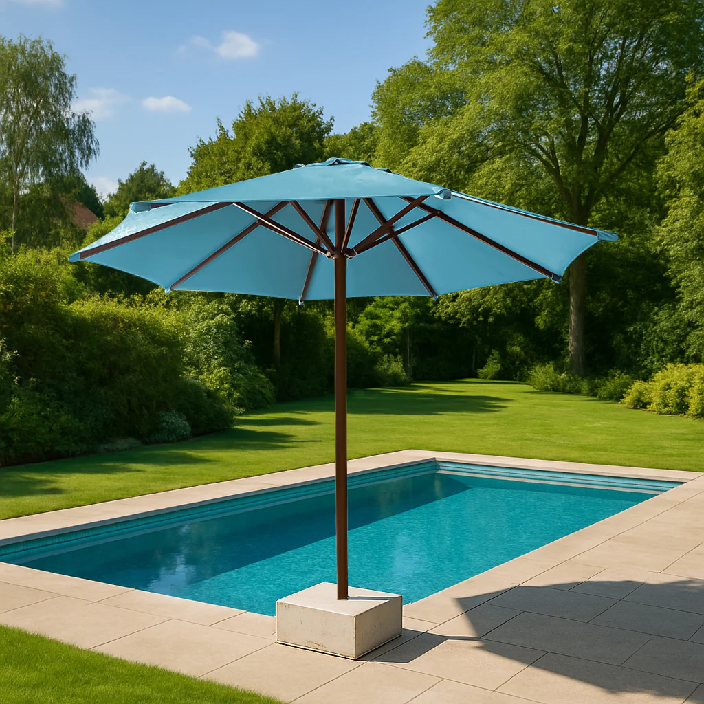 Fiore Luxury Centre Pole Garden Umbrella With Stand - Image 5