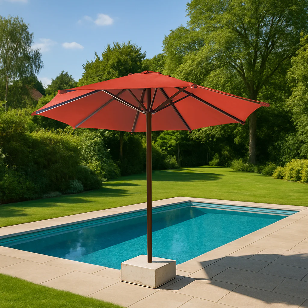 Fiore Luxury Centre Pole Garden Umbrella With Stand - Image 6