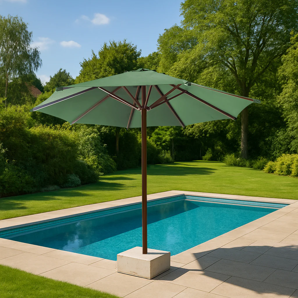 Fiore Luxury Centre Pole Garden Umbrella With Stand - Image 7
