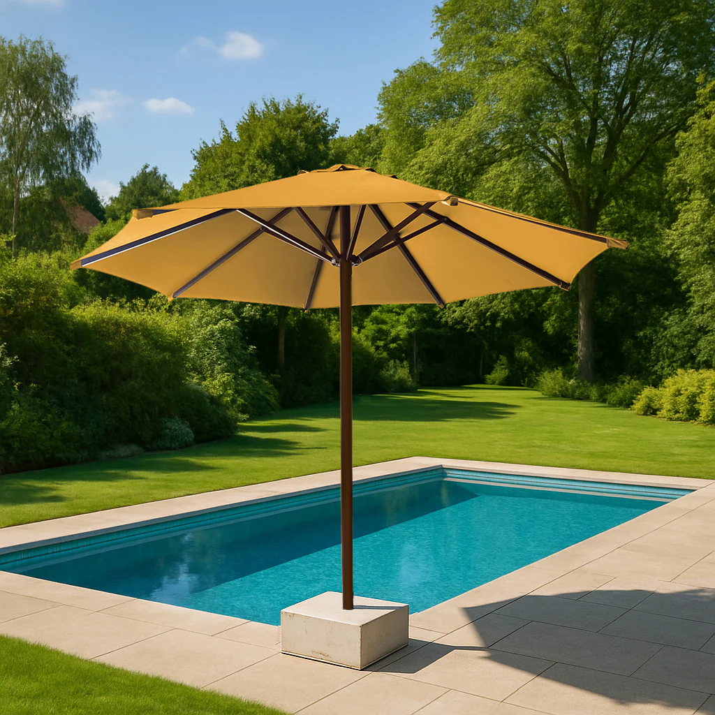 Fiore Luxury Centre Pole Garden Umbrella With Stand - Image 8
