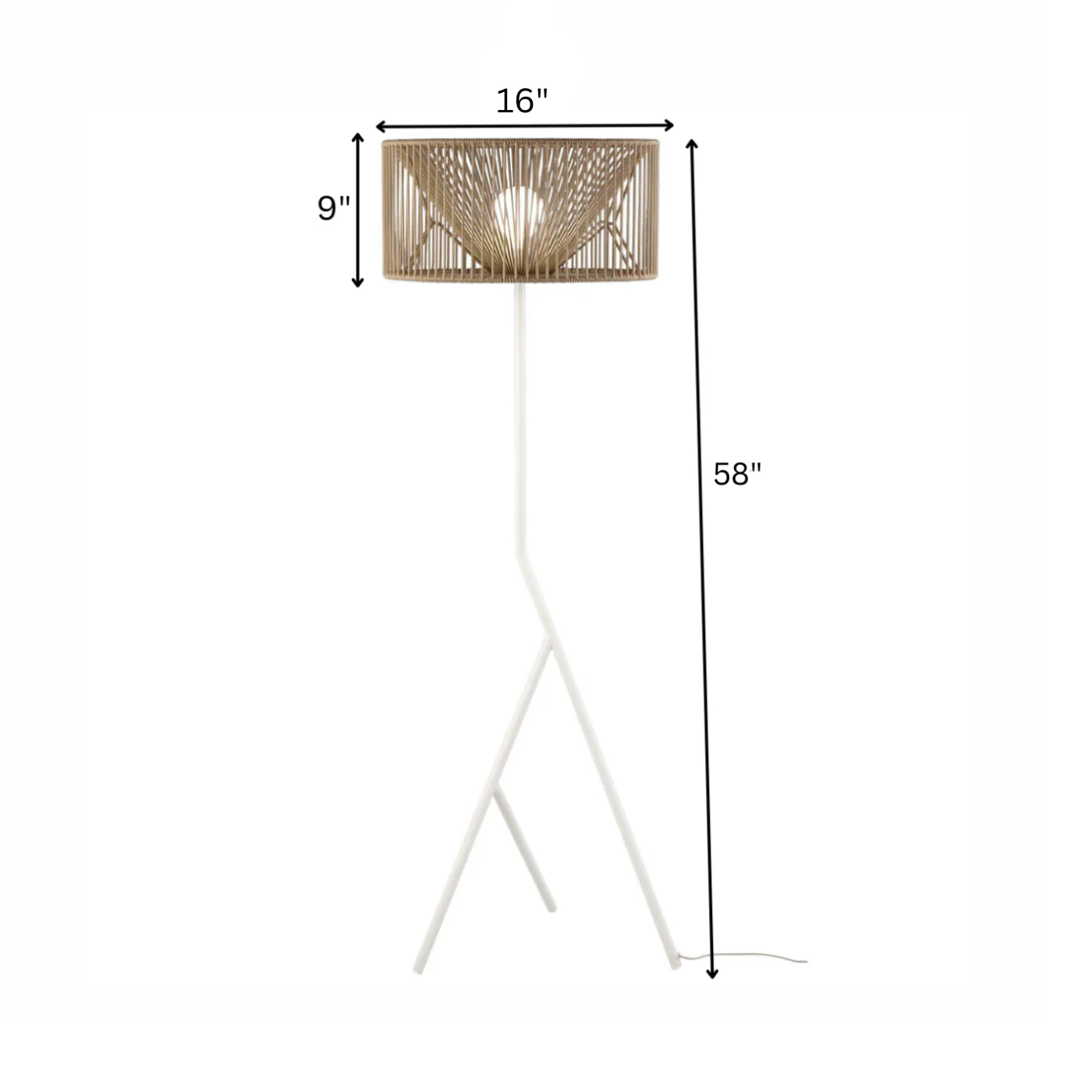 Gerde Outdoor Wicker Floor Lamp - Image 3