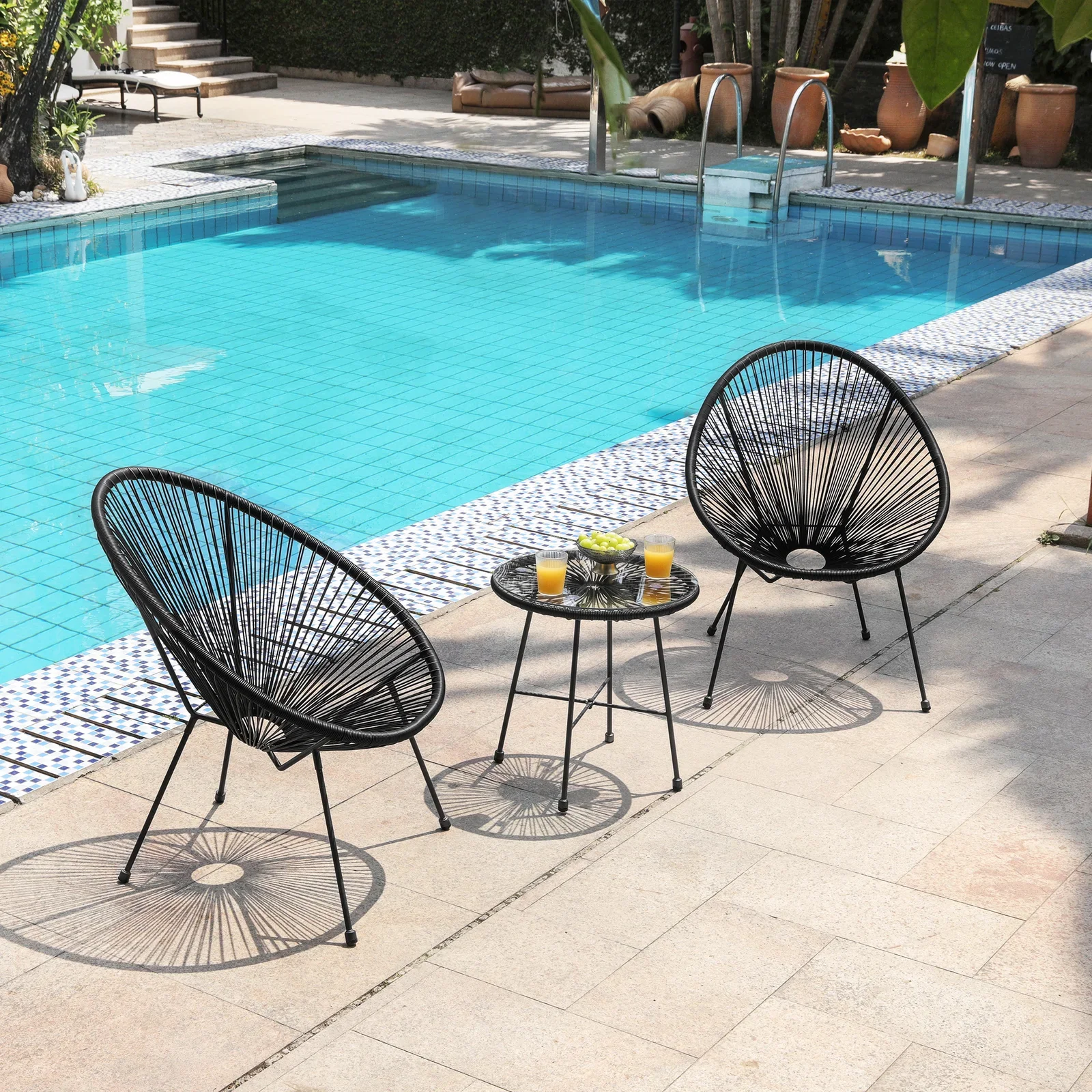 Harvest Outdoor Patio Seating Set 2 Chairs and 1 Table Set - Image 10