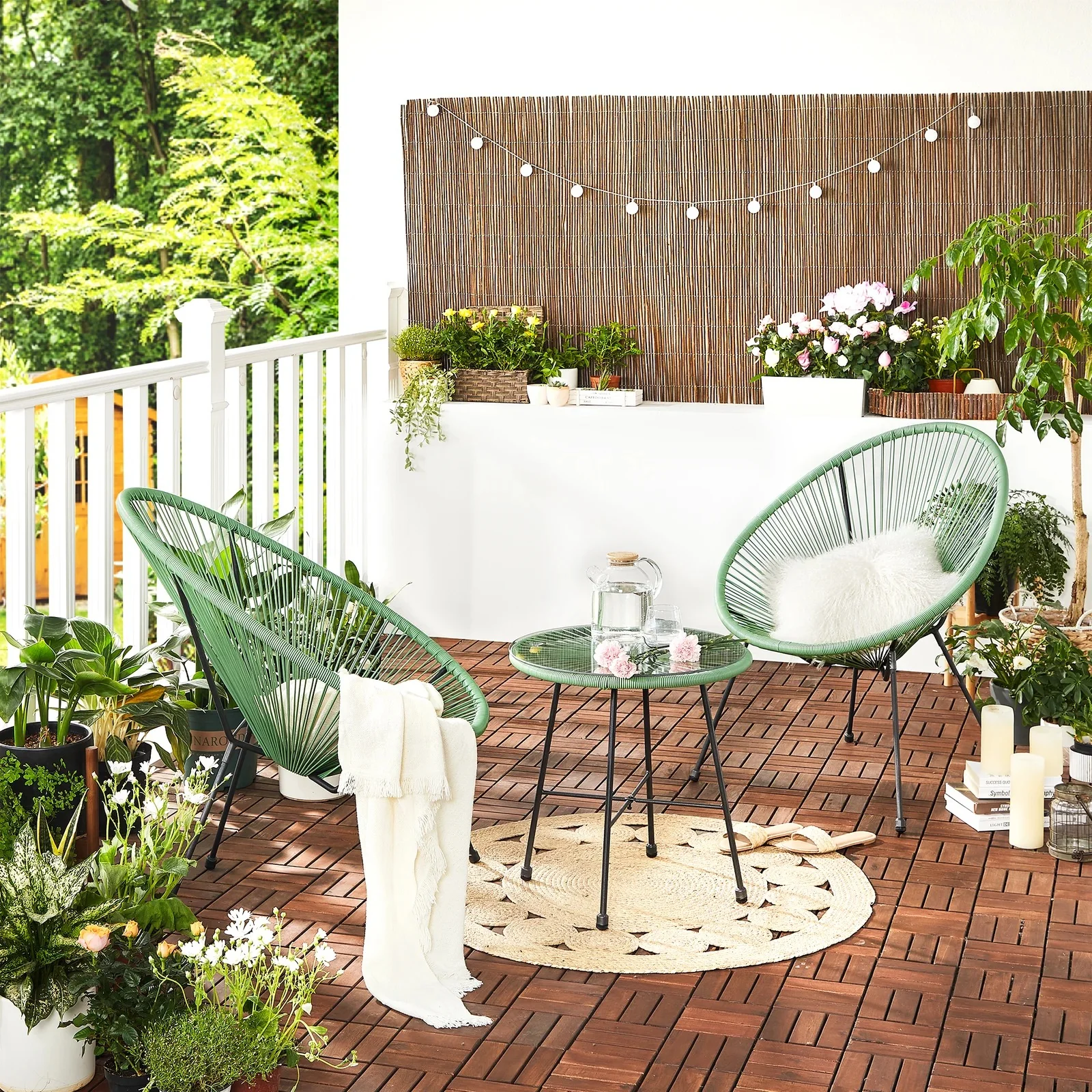 Harvest Outdoor Patio Seating Set 2 Chairs and 1 Table Set - Image 11