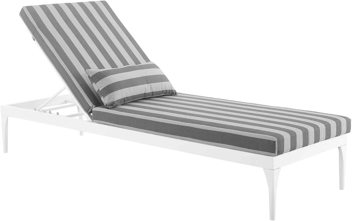 Hattie Outdoor Swimming Poolside Lounger (White + Grey ) Set of 2 - Image 4