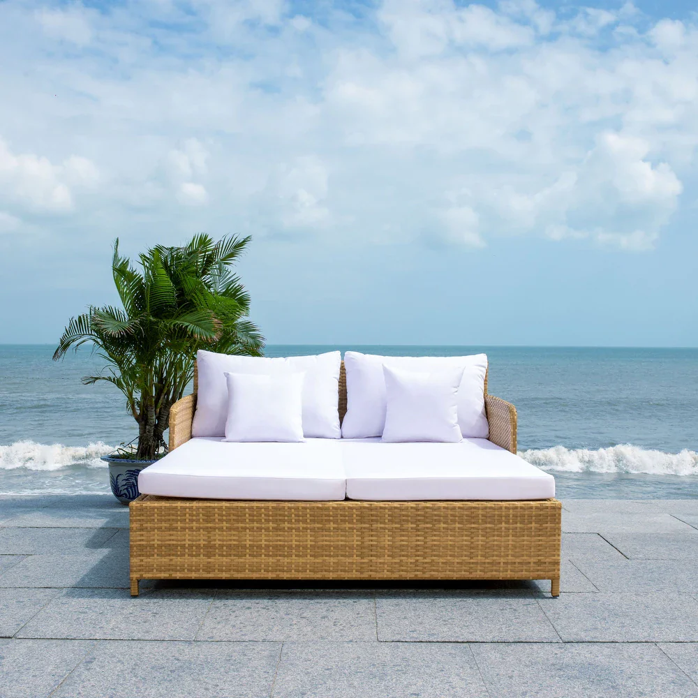 Heper Outdoor Poolside Sunbed With Cushion Daybed - Image 15