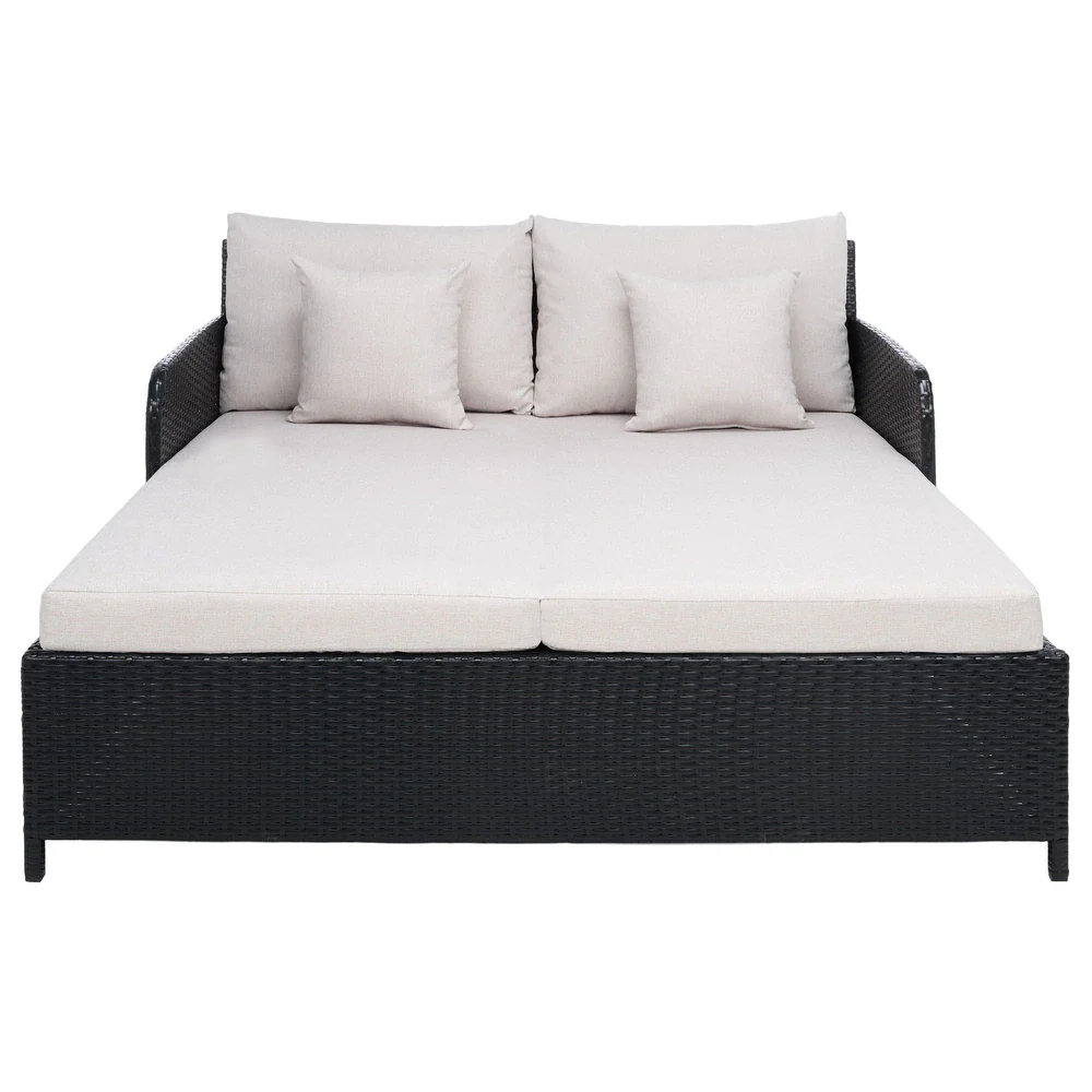 Heper Outdoor Poolside Sunbed With Cushion Daybed - Image 2
