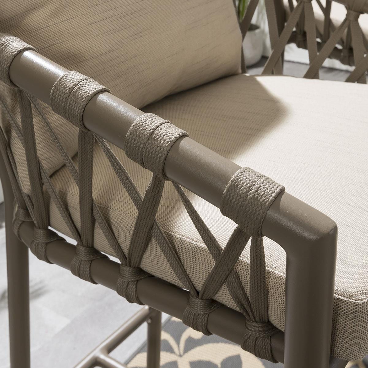 Hilario Outdoor Patio Bar Chair 1 Chair For Balcony Braided & Rope - Image 5