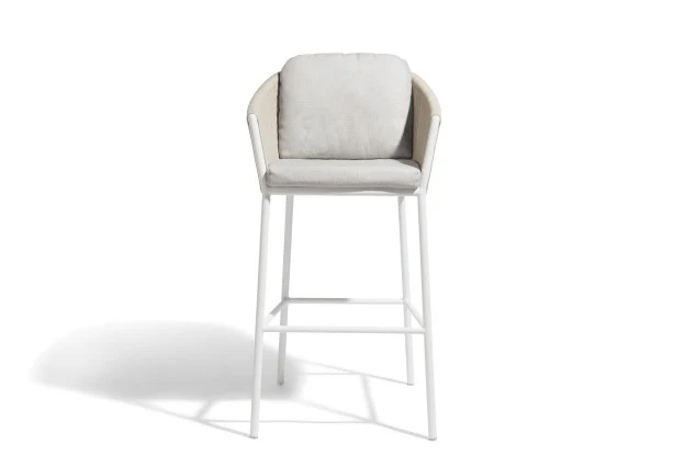 Ince Outdoor Patio Bar Chair 2 Chair For Balcony Braided & Rope - Image 3
