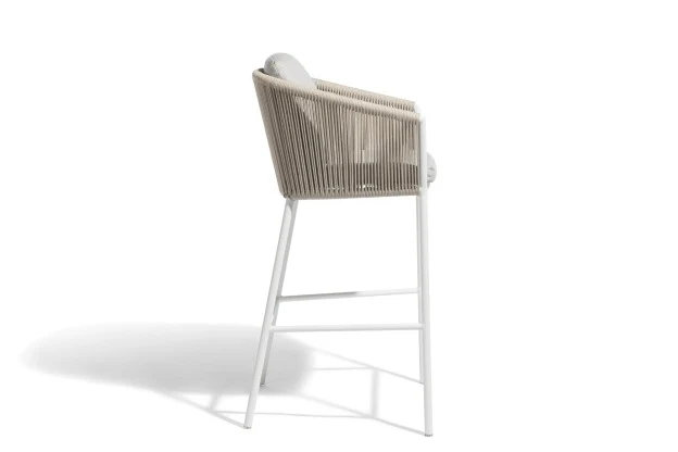 Ince Outdoor Patio Bar Chair 2 Chair For Balcony Braided & Rope - Image 4