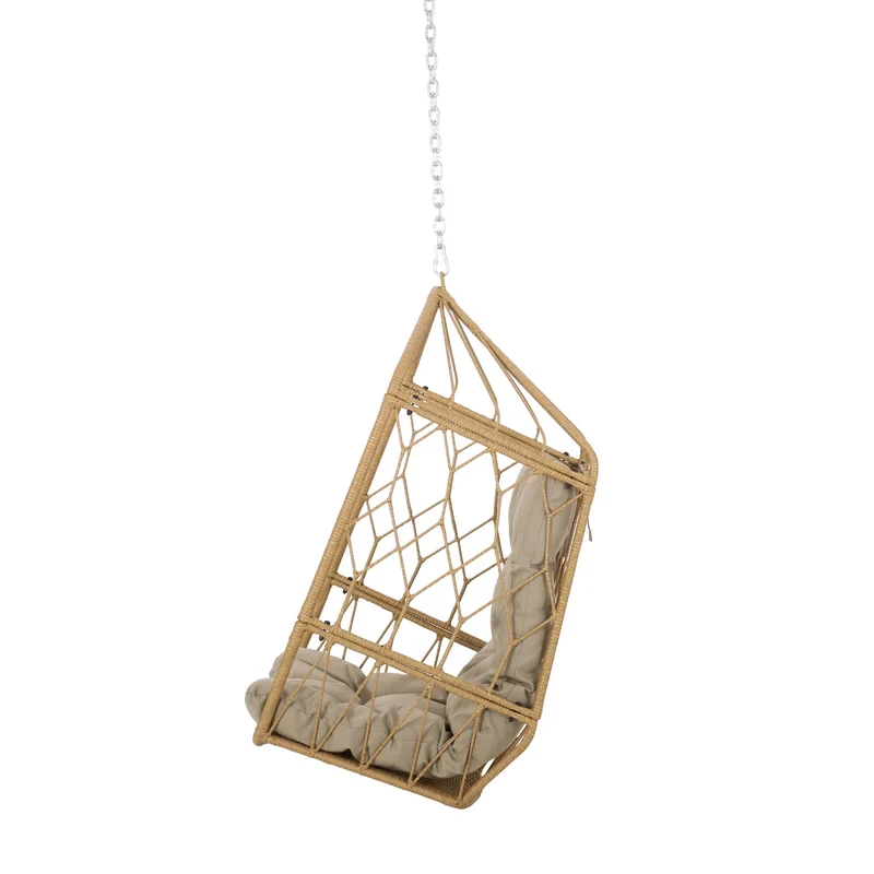 Ines Single Seater Hanging Swing Without Stand For Balcony , Garden Swing (Honey) - Image 4