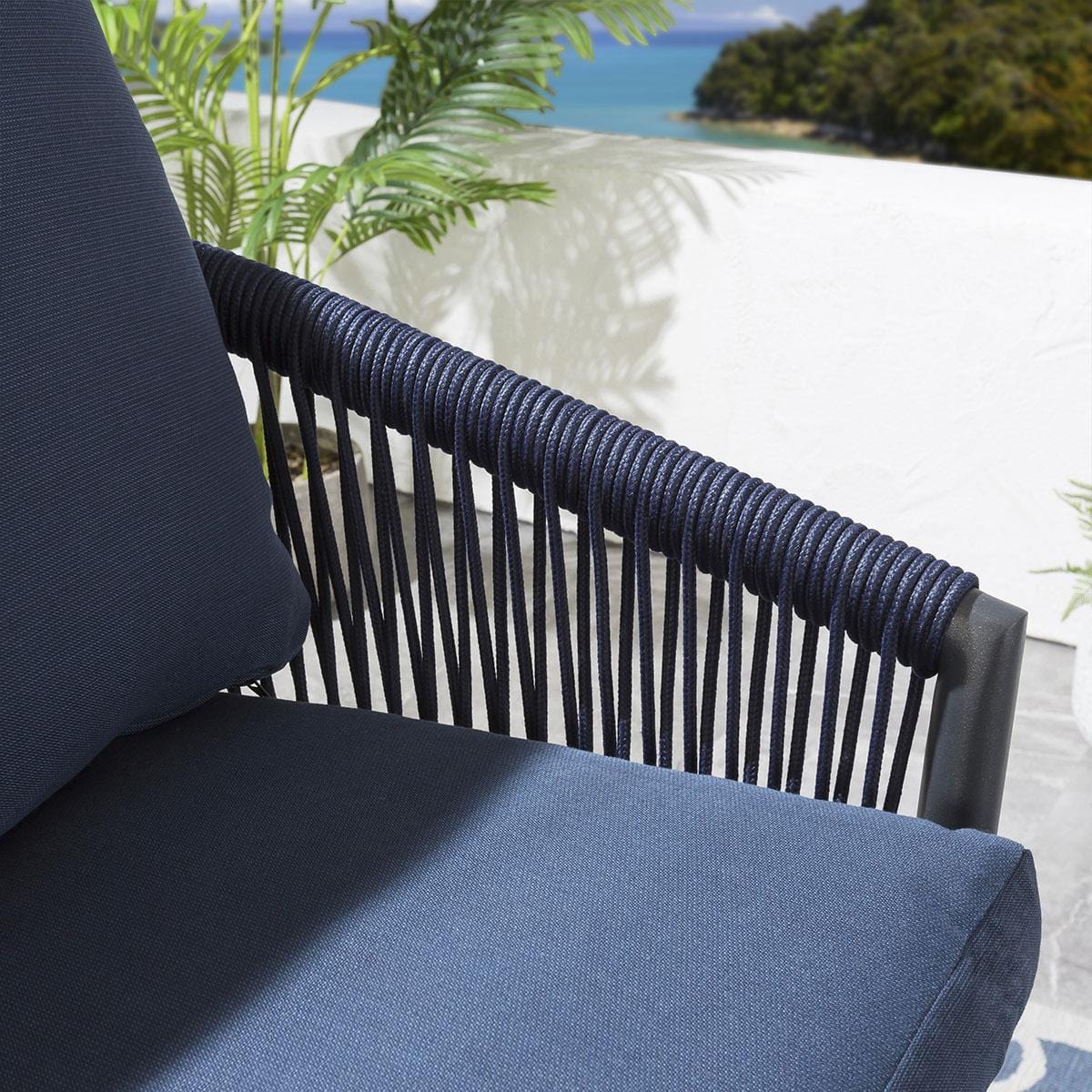 Ivette Outdoor Patio Bar Chair 4 Chairs For Balcony Braided & Rope - Image 7