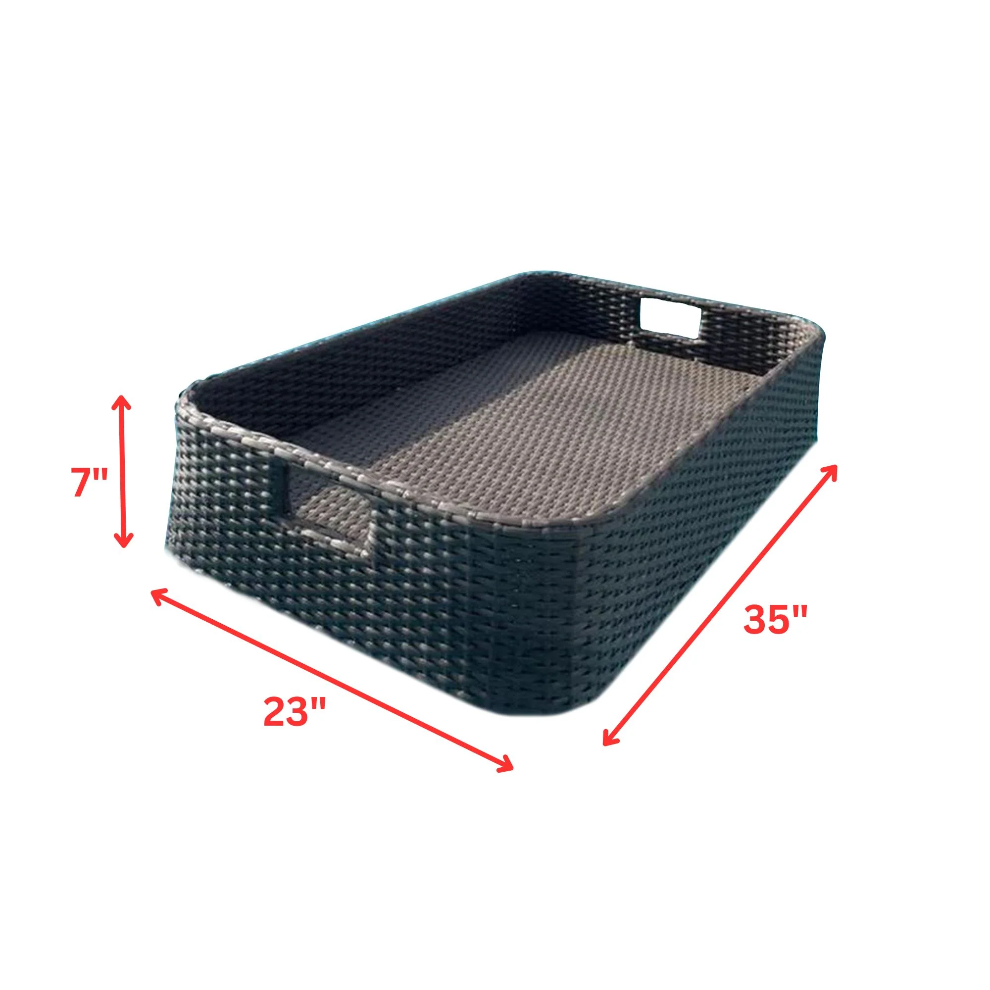 Jaime Luxury Floating Serving Tray For Swimming Pool -  Black ( Rectangle ) - Image 5