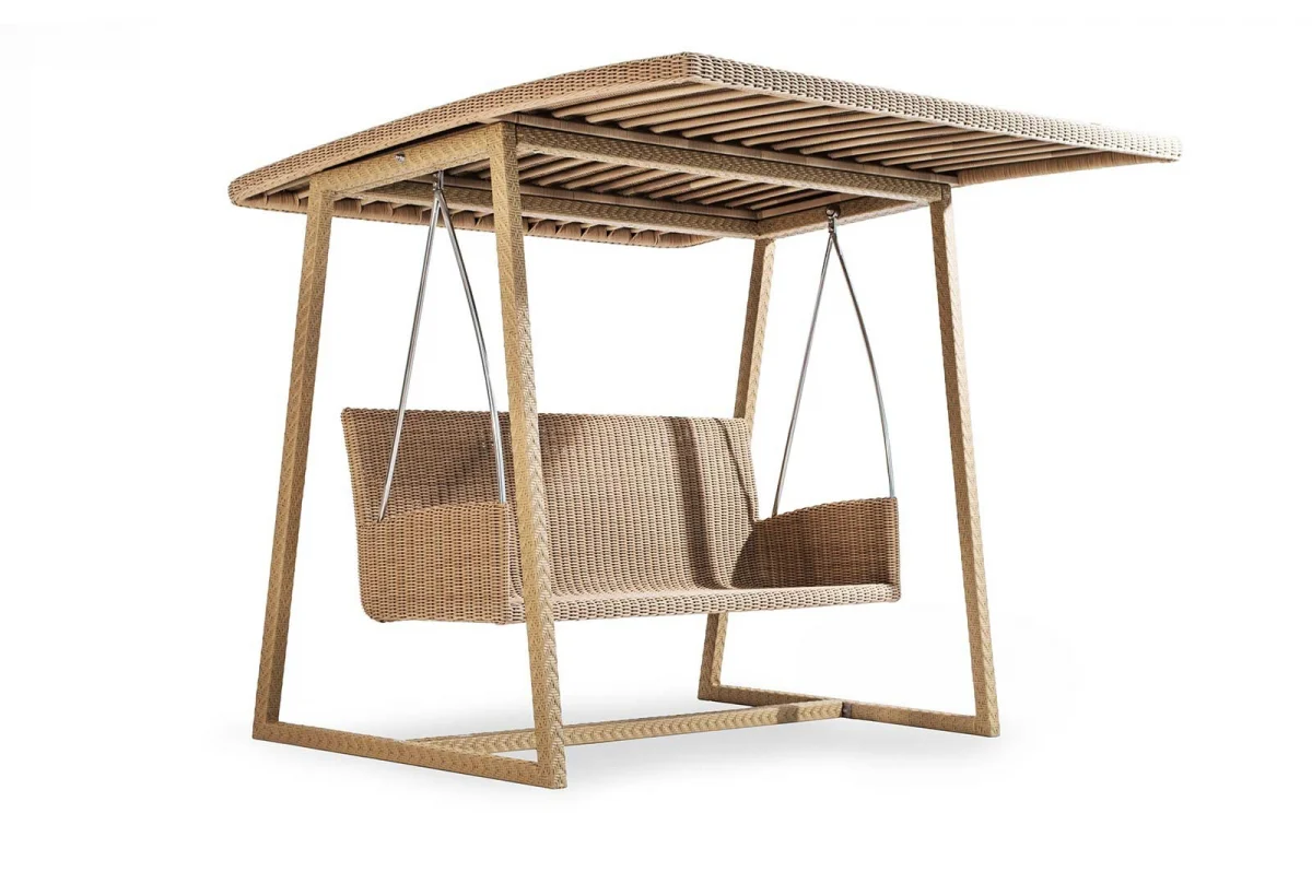 Jazz Three Seater Hanging Swing With Stand For Balcony , Garden Swing (Tan) - Image 4
